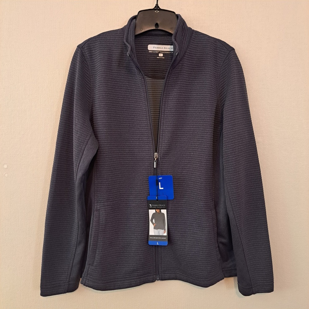 NWT Pebble Beach‎ Women's Full Zip Jacket - Gray, Small 1896301